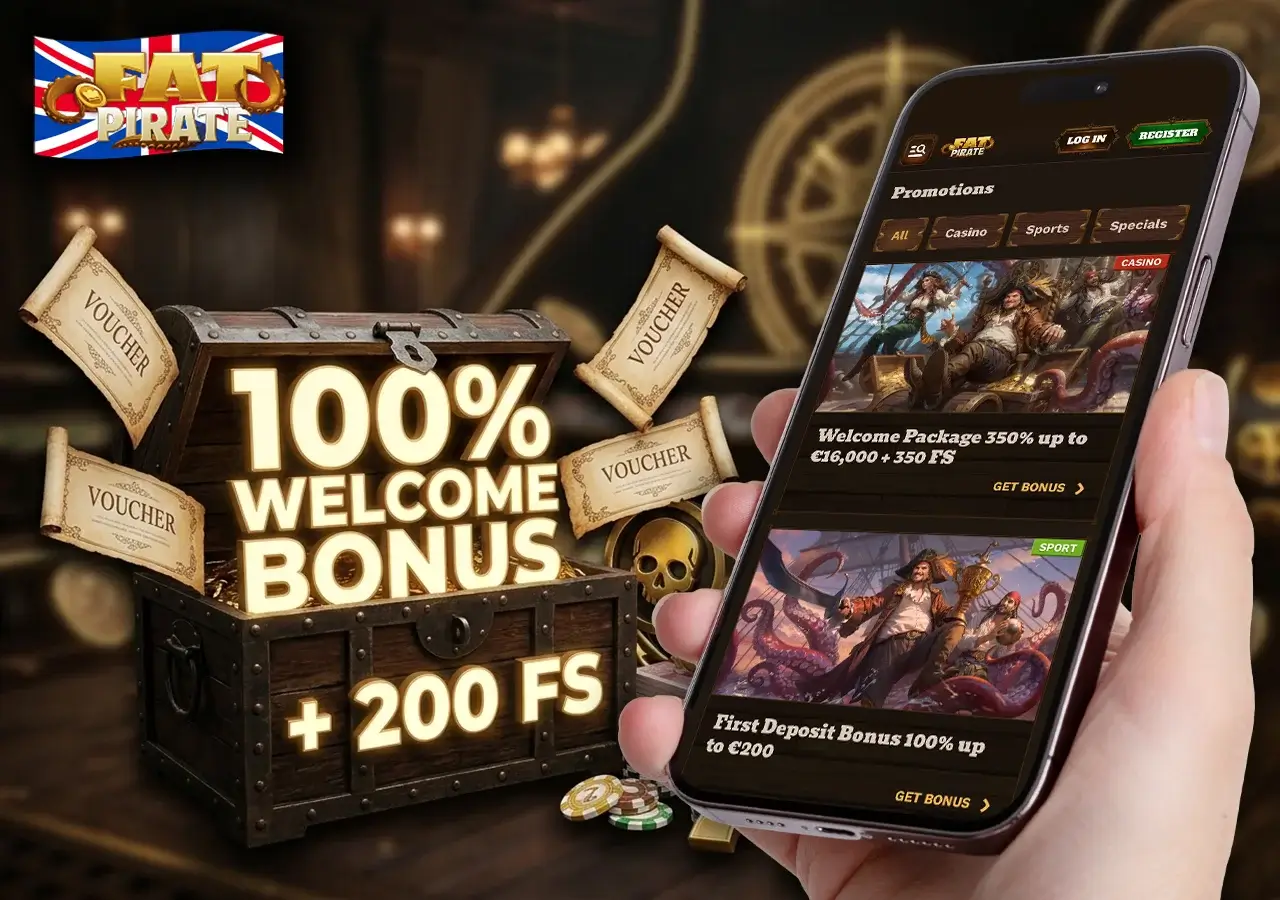 Welcome bonus wagering requirements at Fat Pirate Casino UK review